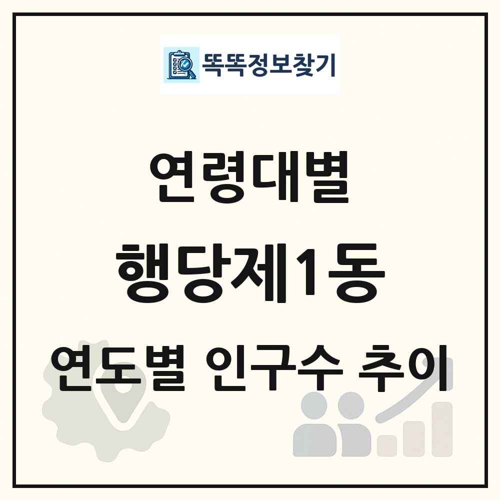 행당제1동 생애주기별 인구수 링크 그림
